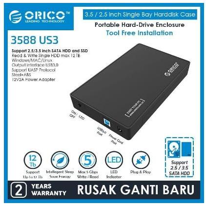 ORICO 3588US3 3.5 inch USB3.0 HDD Enclosure