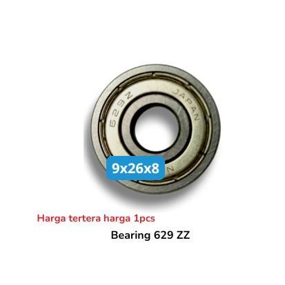 "New" Bearing 629 ZZ N*N Roller Ball Bearing Diameter dalam : 9 mm Diameter luar : 26 mm Tebal : 8