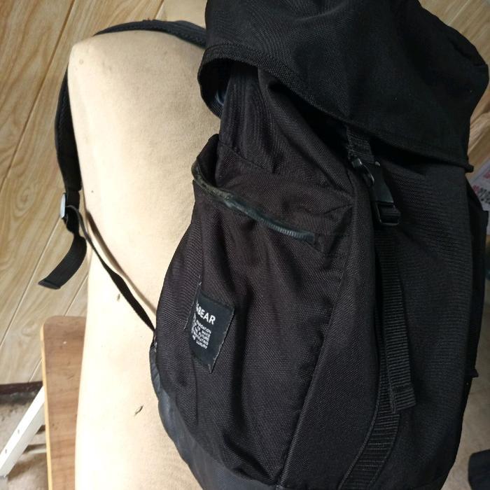 PROMO original Pull & Bear ransel backpack tas hitam pekat slot laptop good cond