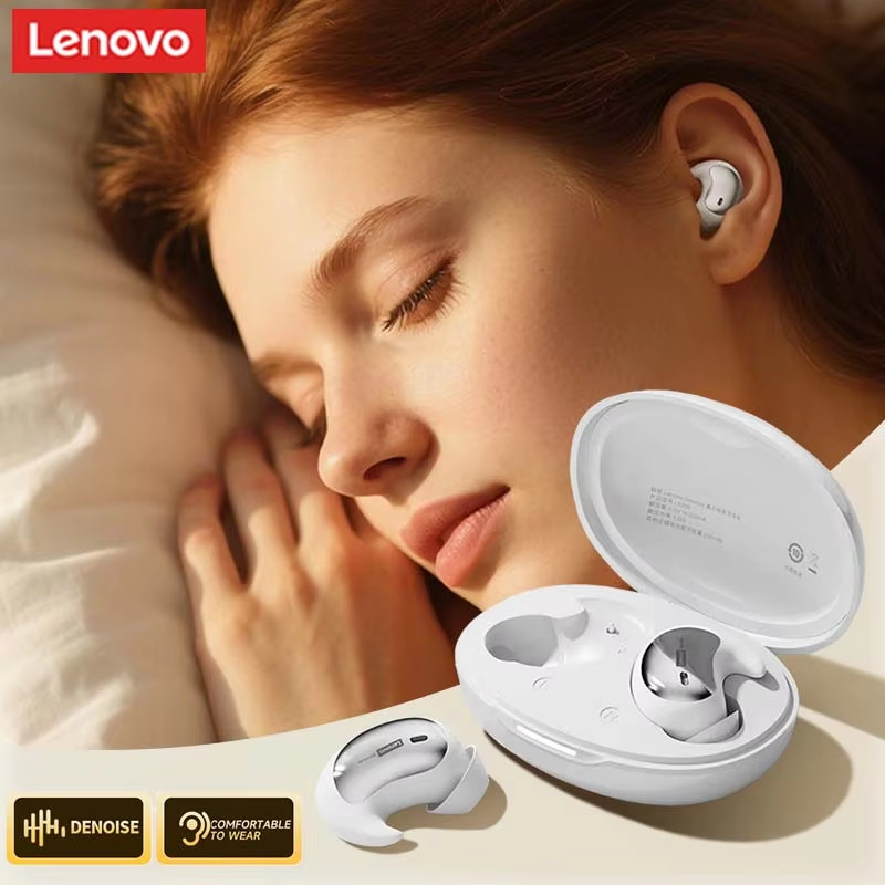 Original Lenov0 LE203 TWS Wireless Bluetooth Sleep Earphones Sleep Invisible Earbuds Hidden Tiny