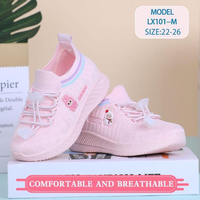 COLLIN Sepatu Anak Bayi Perempuan Laki-laki Slip On Rajut Sneakers Tali Hidup Kaki Anak-Anak Motif