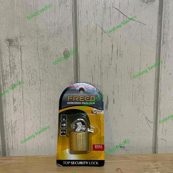 "New" Gembok kuning pres FREED 25 MM gembok koper 25MM FREED
