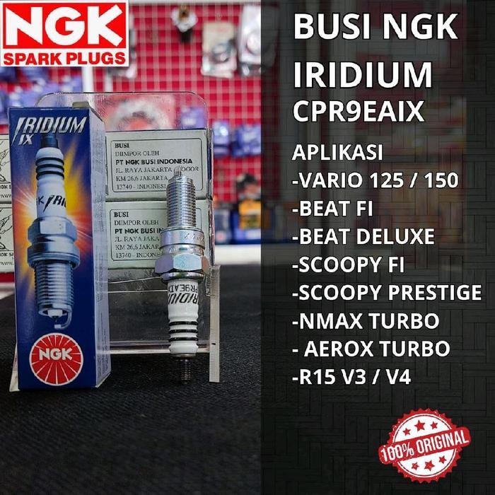 FREE ONGKIR BUSI NGK IRIDIUM VARIO 125/150 , BEAT FI / ESP, SCOOPY FI / ESP / PRESTIGE , NMAX TURBO