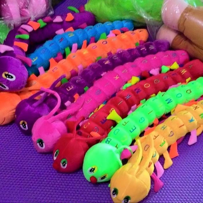 "New" Boneka Ulil ( Ulat Bulu ) 80cm Untuk Dashboard Mobil - Boneka Hiasan Mobil Beraneka warna Set