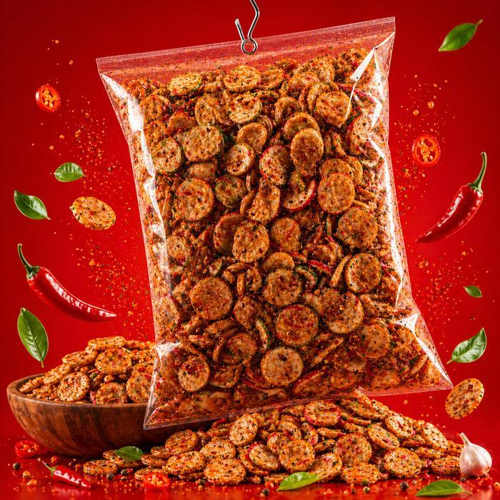 Kerupuk Seblak Bantat 1000G 1Kg Rasa Pedas - Snack Makanan Cemilan Ringan Ngemilyukk29 Pasti Ori