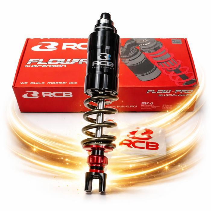 Shock Belakang RCB Flow Pro Matic Single Original - Titanium, 340mm (vario 160mm)
