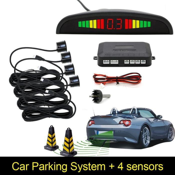 Sensor Parkir Mobil 4 Titik + Layar / Sensor Mundur Mobil 4 Titik