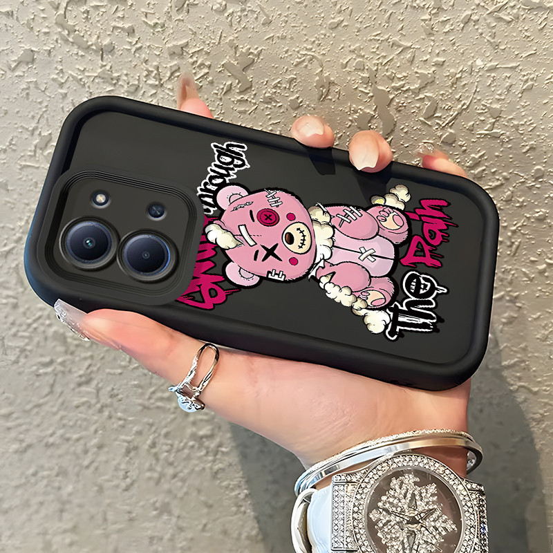 Casing Hp Untuk Xiaomi Redmi 15C Case Casing beruang rusak dan kelinci Pola kasus ponsel tangga sede