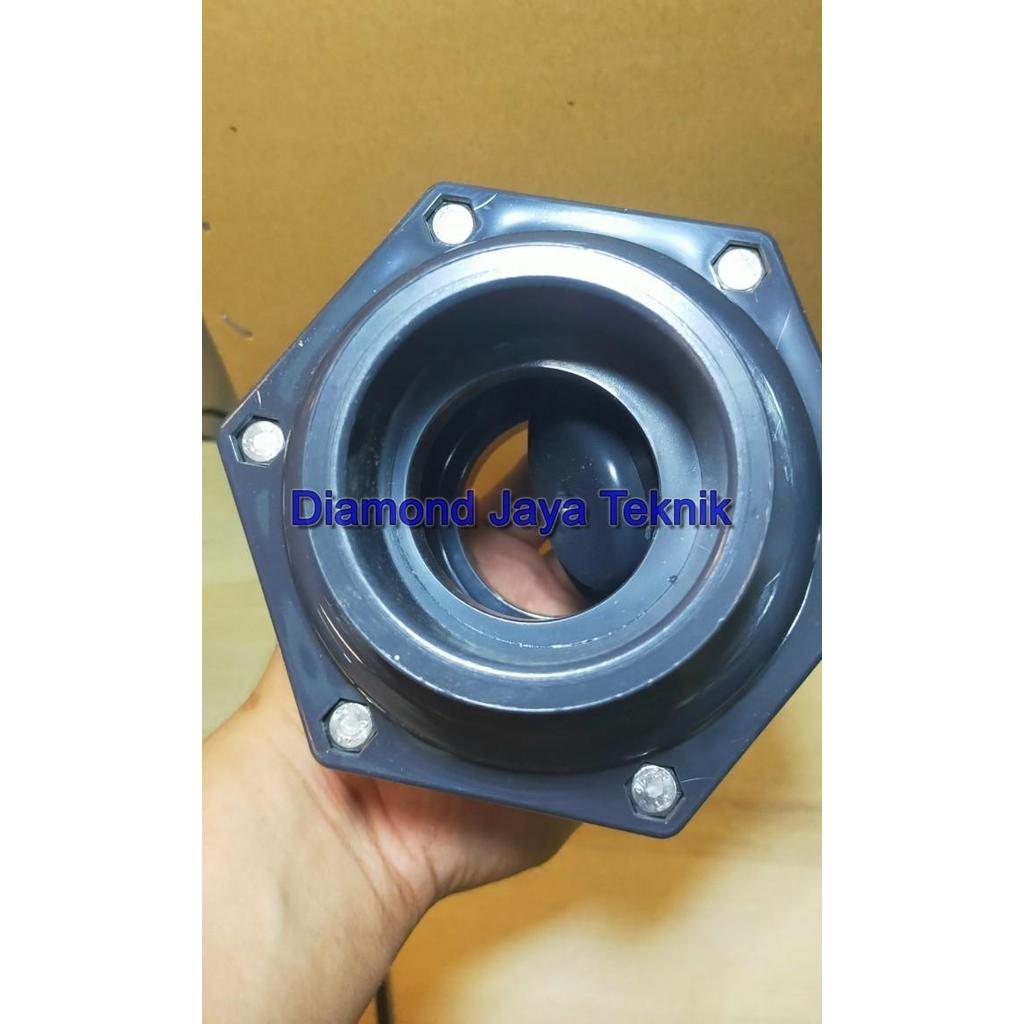 Swing Check PVC 1.1/2" DN40 / Klep Tabok PVC 1.5" Inch DN 40 / Flap Check Valve PVC