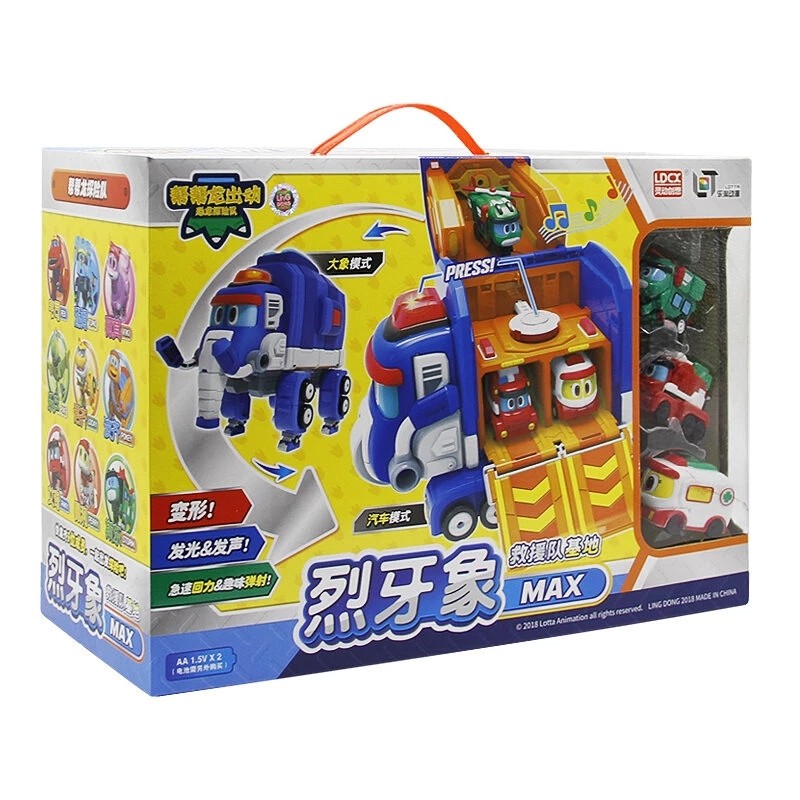 Gogo Dino Transformed Elephant Rescue Base Max Garage Deformed Dinosaur Expedition Robot Rex Set Veh