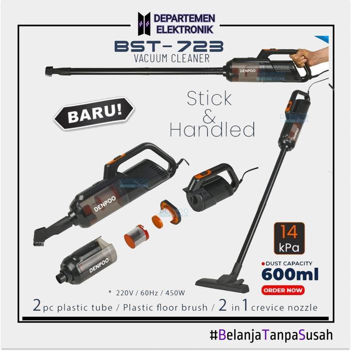 DENPOO BST 723 HANDHELD VACUUM CLEANER GARANSI RESMI PREMIUM