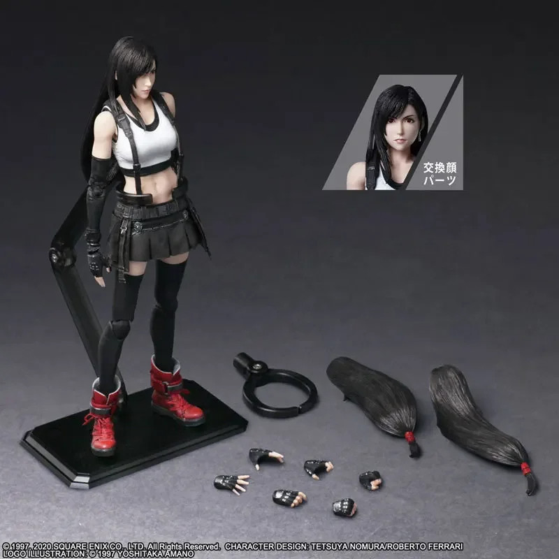 PLAY ARTS, PA, Final Fantasy 7 Remastered Tifa 2.0 Japanese New Head Sculpture Action Figure Model T