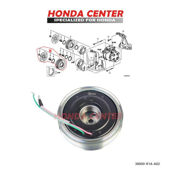 puli puly pully kompresor compresor magnet clutch ac honda civic 2012 2013 2014 2015