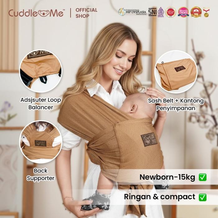 CUDDLEME Baby Wrapper Gendongan Instan Nyaman dan Stylish untuk Bayi Baru Lahir
