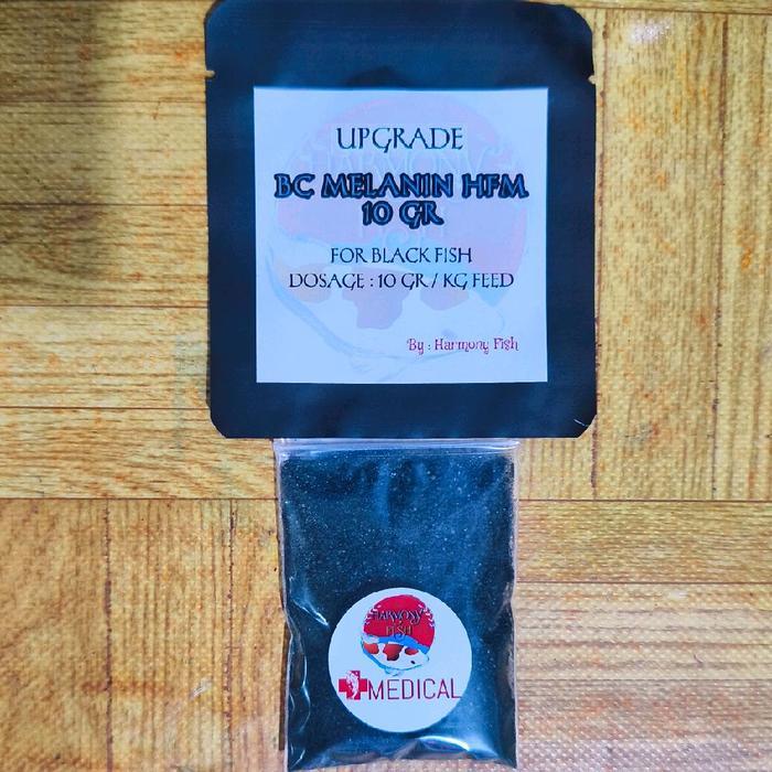 TERLARIS BC MELANIN HFM 10GR BUBUK Vitamin Pigmen Hitam Black Ikan Koi Koki gratis ongkir