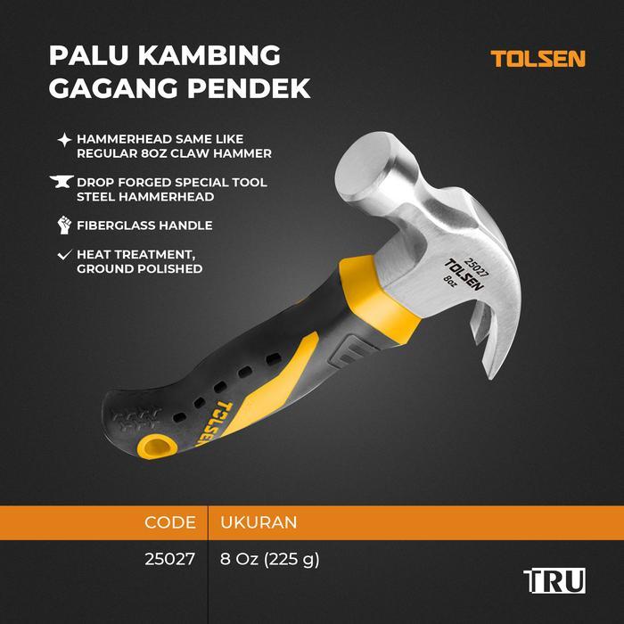 terbaru Palu Kambing Cebol / Palu mini / Palu Kambing Gagang Pendek 8OZ Tolsen
