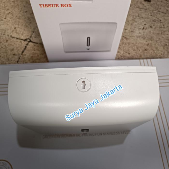 Tempat tissue kotak putih / Tempat tissue toilet / tempat tissue