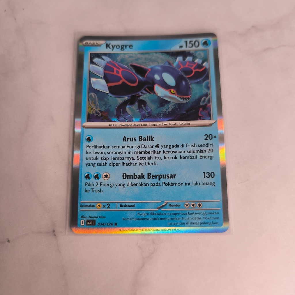 Trading Card TCG Pokemon ID Indonesia Evolusi Mega Kyogre MA1 034/126 R
