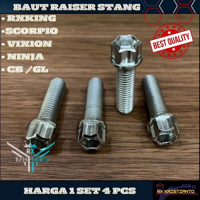 Baut raiser klem stang custom probolt rxking rx king scorpio vixion xabre byson ninja cb gl