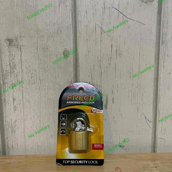 "New" Gembok kuning pres FREED 25 MM gembok koper 25 MM