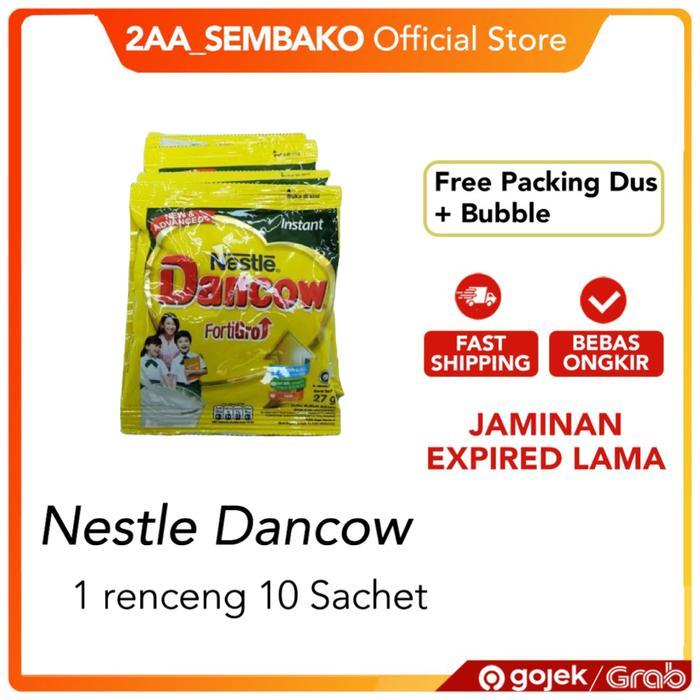 Ready Dancow Putih / Susu Dancow Sachet Vanila 1 Renceng Isi 10Sachet