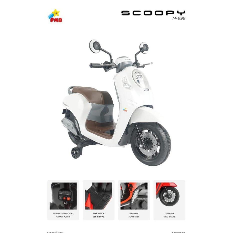 Motor Aki Anak PMB HONDA SCOOPY Mainan Motor Aki