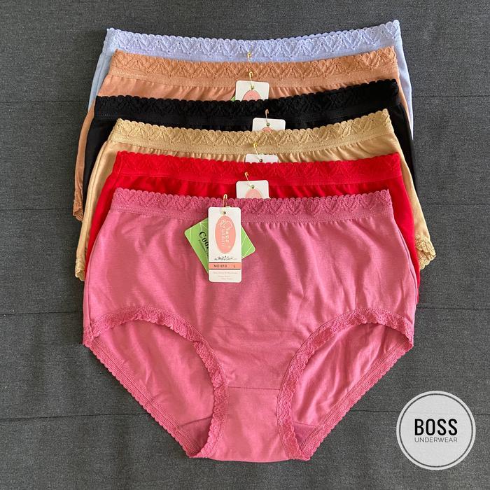 [6PCS] Celana Dalam Yadaili Renda 613 ORIGINAL CD Perempuan Katun CD Yadaili Polos Katun