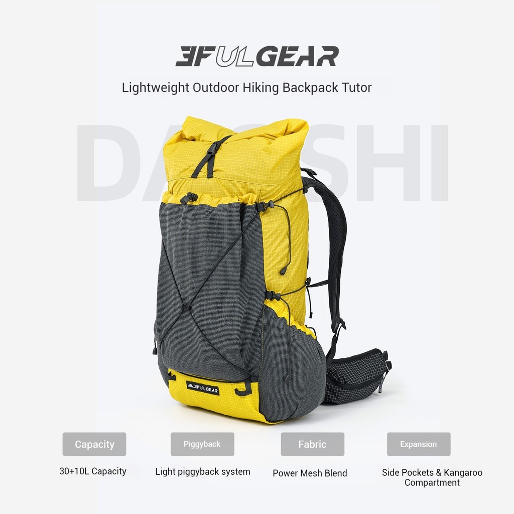 3F UL GEAR Mentor 30+10L Outdoor Waterproof Abrasion-resistant Hiking Mountaineering Backpack