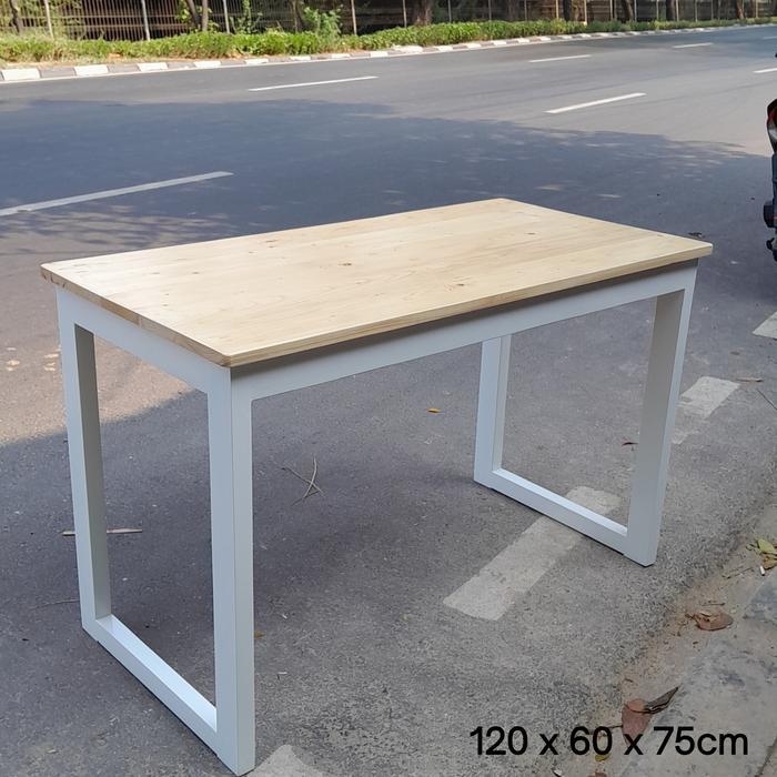 meja belajar, meja laptop, meja komputer, meja kayu jati belanda.