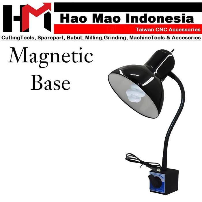 Magnetic Base Lamp LED 400MM Ada Bola Lampu Basis Magnet on/off + Lampu 10watt