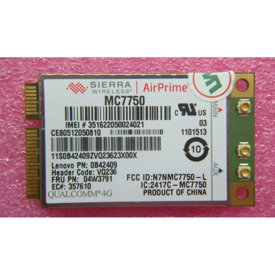  MC7750 FRU 04W3791 4G LTE HSPA+ WWAN CARD MOBILE BROADBAND MODULE FOR THINKPAD X230 T430