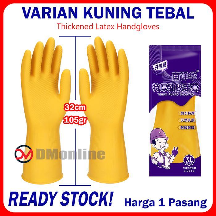 "New" Sarung Tangan Karet Tebal S M L XL Sarung Tangan Latex Cuci Piring / Berkebun