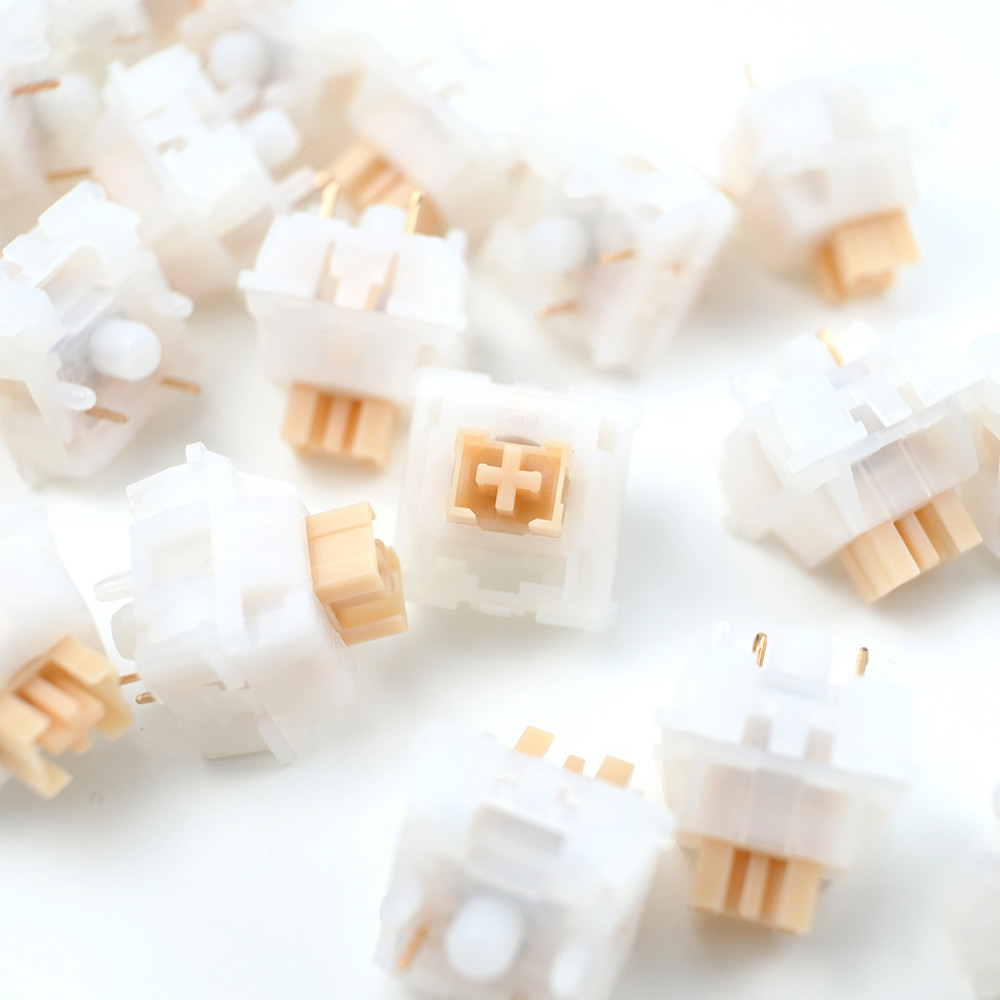 Outemu Switches Yellow Jade Switch Mechanical Keyboard Lubed Switches 5Pin Silent Tactile Linear
