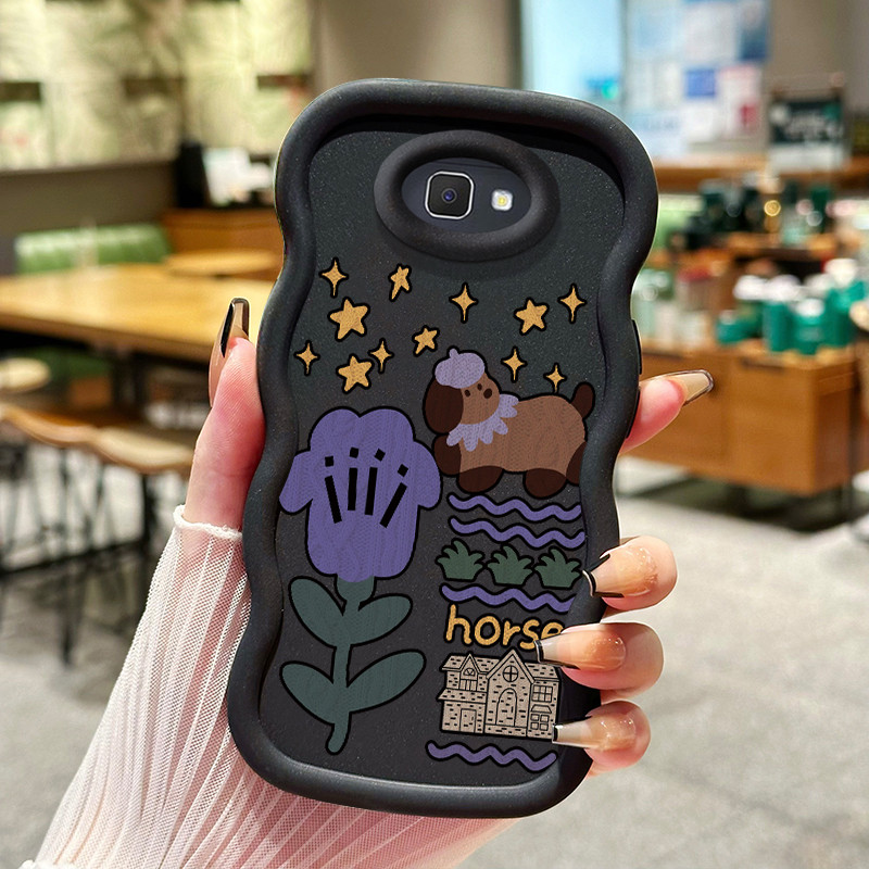 Casing Untuk Samsung J7 Prime Case Casing Tulip Graffiti dan Kartun Graffiti pola HP Cesing lunak Si