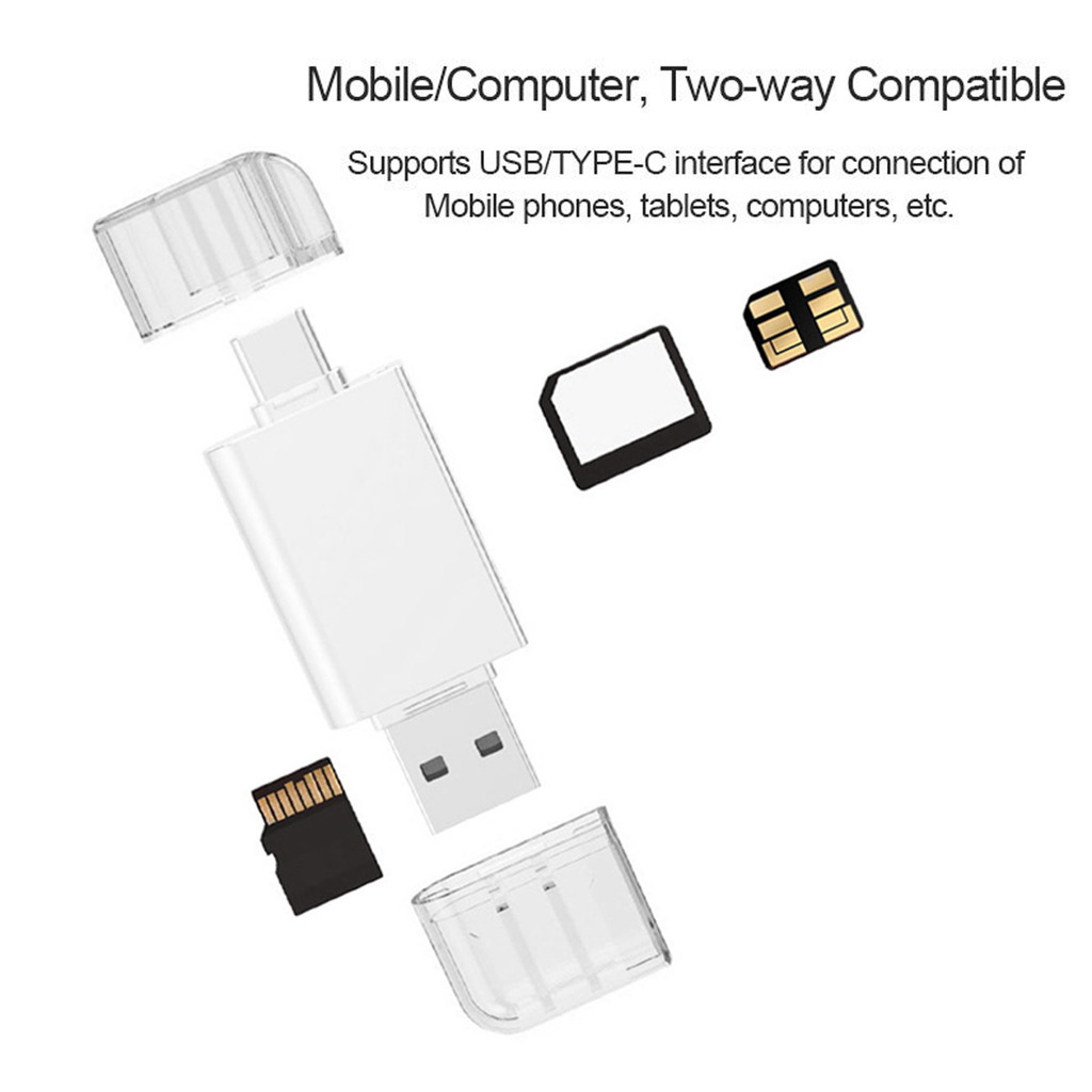 A12E-USB-C Type C /USB 2.0 To NM Nano Memory Card TF Micro-SD Card NM High-Speed Reader For Huawei