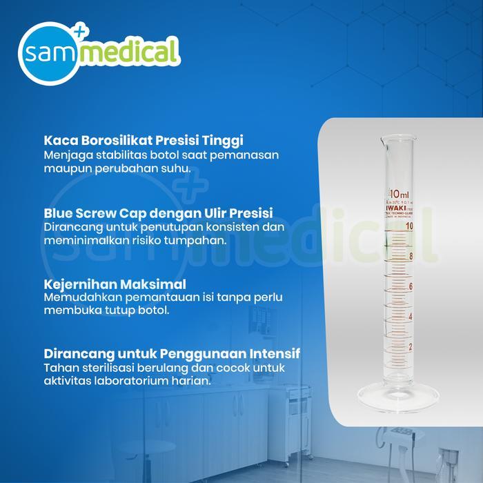 Promo Iwaki Pyrex Gelas Ukur Measuring Cylinder Gelas Takar - 100 Ml Tbk
