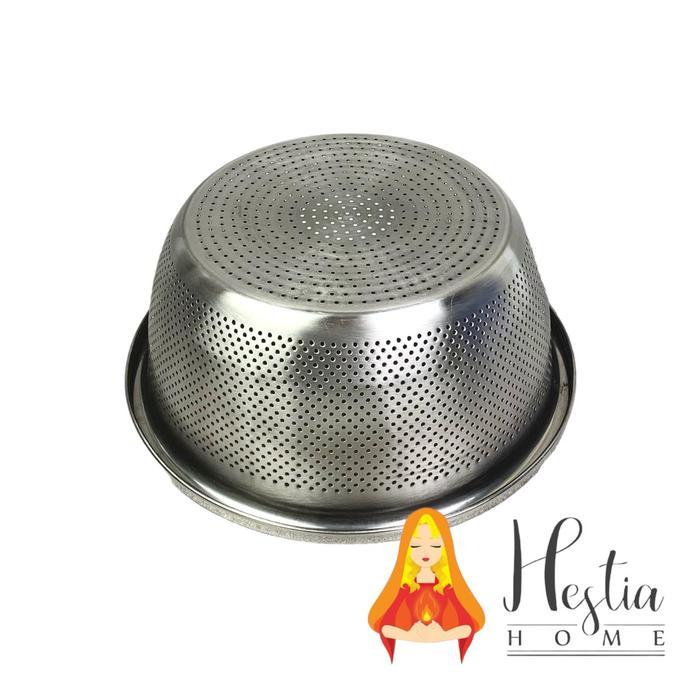 HOME PRO Baskom Lubang Besar Stainless Steel Tebal 28 30 CM