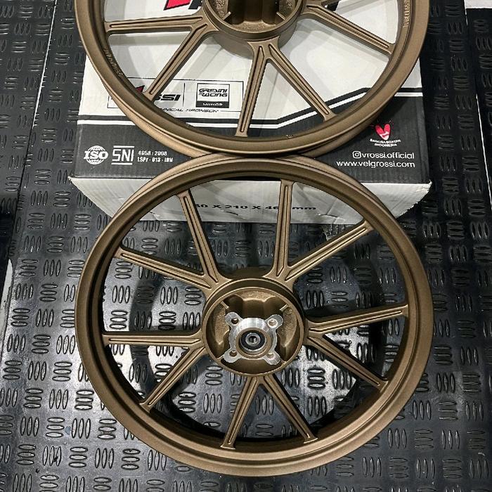 velg vrossi noz gp wheel suzuki satria 2tak double disc - grey glossy