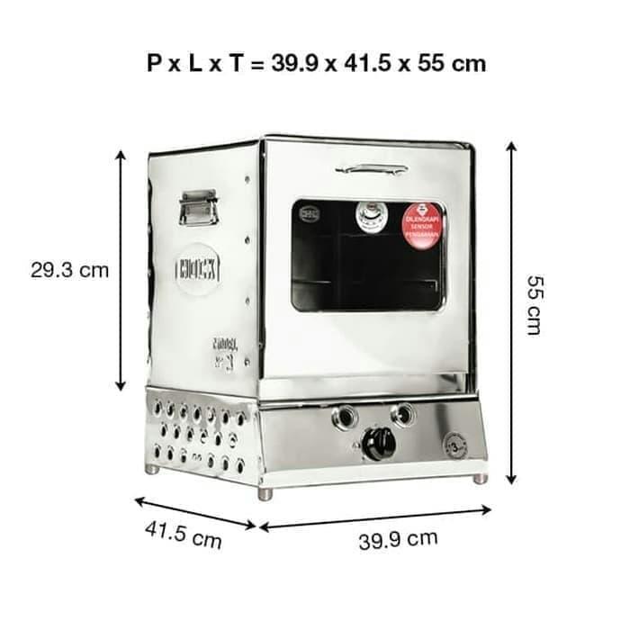 HOCK OVEN GAS PORTABLE I OVEN HOCK HO-GS103 (STAINLESS STEEL)