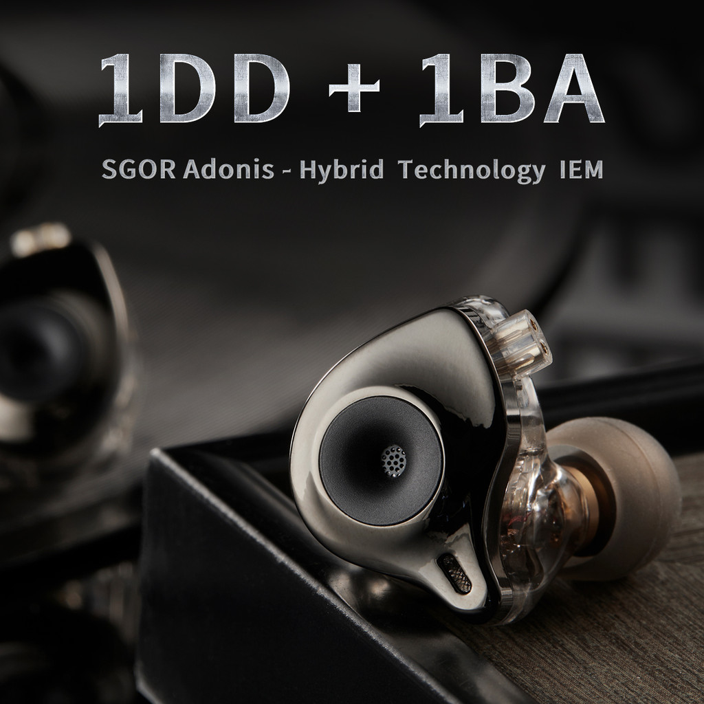 SGOR Adonis 1DD+1BA Hybrid Technology Earphones In Ear Monitor HIFI Super Bass Earbuds High sound