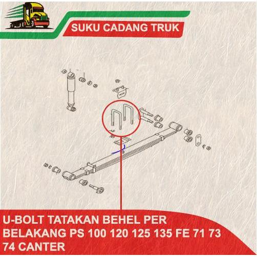 FREE ONGKIR U BOLT BEHEL PER KAWEL BEGEL PER BELAKANG COLT DIESEL PS 100 120 125 135 CANTER RAGASA
