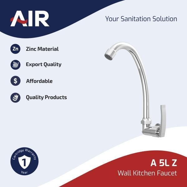 Onda Bath - Air Kran Dapur - Keran Angsa / Kitchen - Wall Mounted A 5L Z