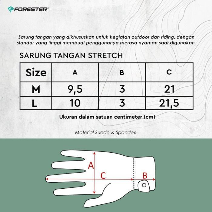 Forester STF 06170 Half Glove Forester Sarung Tangan