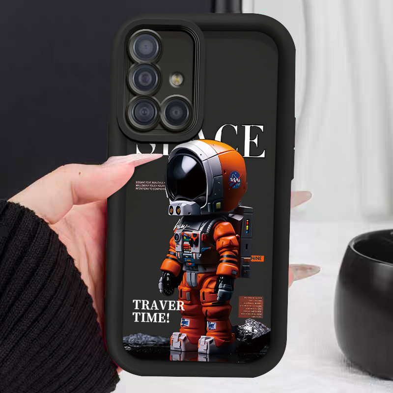 Casing Hp untuk Samsung Galaxy A51 M40s Case Astronot NASA Kasing silikon Cesing Bentuk Ombak Softca