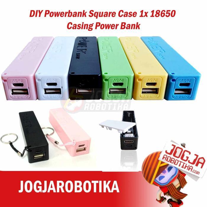 DIY Powerbank Square Case 1x 18650 Casing Power Bank