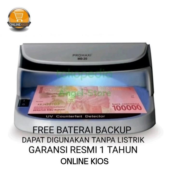 Promaxi MD 20 Money Detector Rupiah - Lampu UV Deteksi Uang MD20