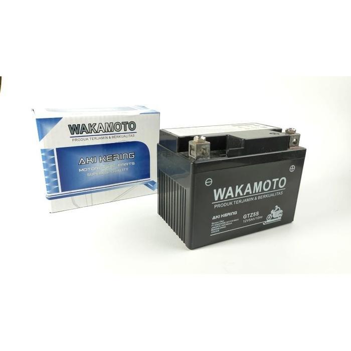 FREE ONGKIR AKI MOTOR AKI KERING MOTOR BEBEK MATIC WAKAMOTO GTZ 5S BISA COD