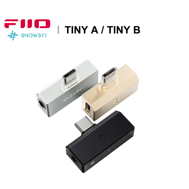 FiiO Snowsky TINY USB DAC AMP Adapter Headphone Amplifier 3.5/4.4mm/Type-C PEQ Tuning Hi-Res Audio