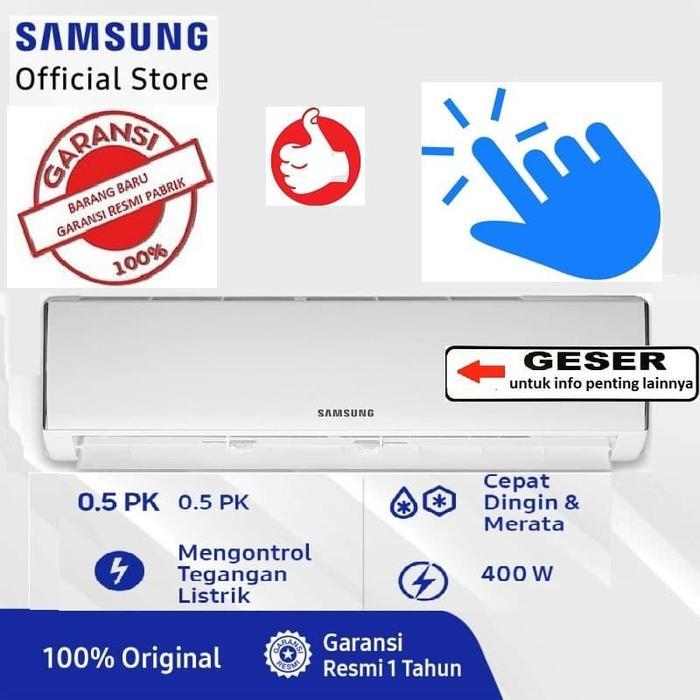 Samsung Ac Standard 1/2 Pk -Ar05Nrfldwkn ( In + Outdoor Only) Terlaris