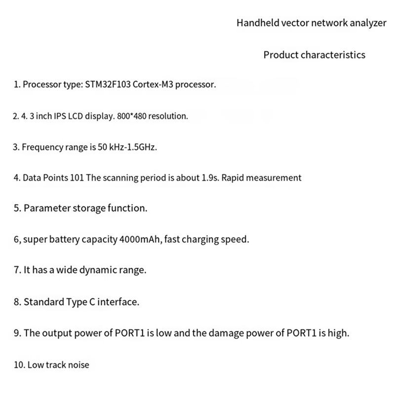FULL-4.3Inch Handheld Nanovna-F UV Vector Network Antenna Analyzer SWR Meter Nanovna VNA VHF UHF ??